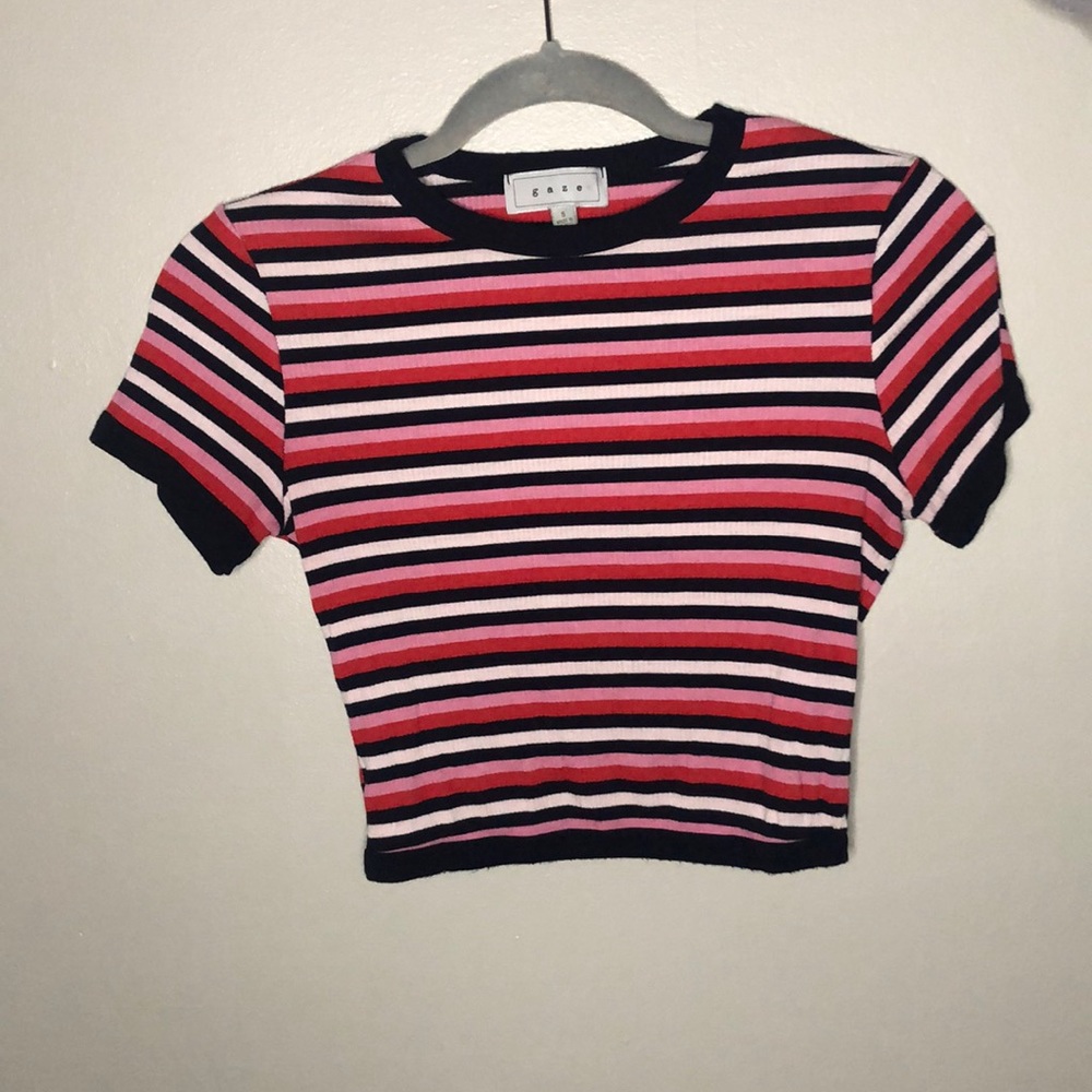 multi colored cropped top